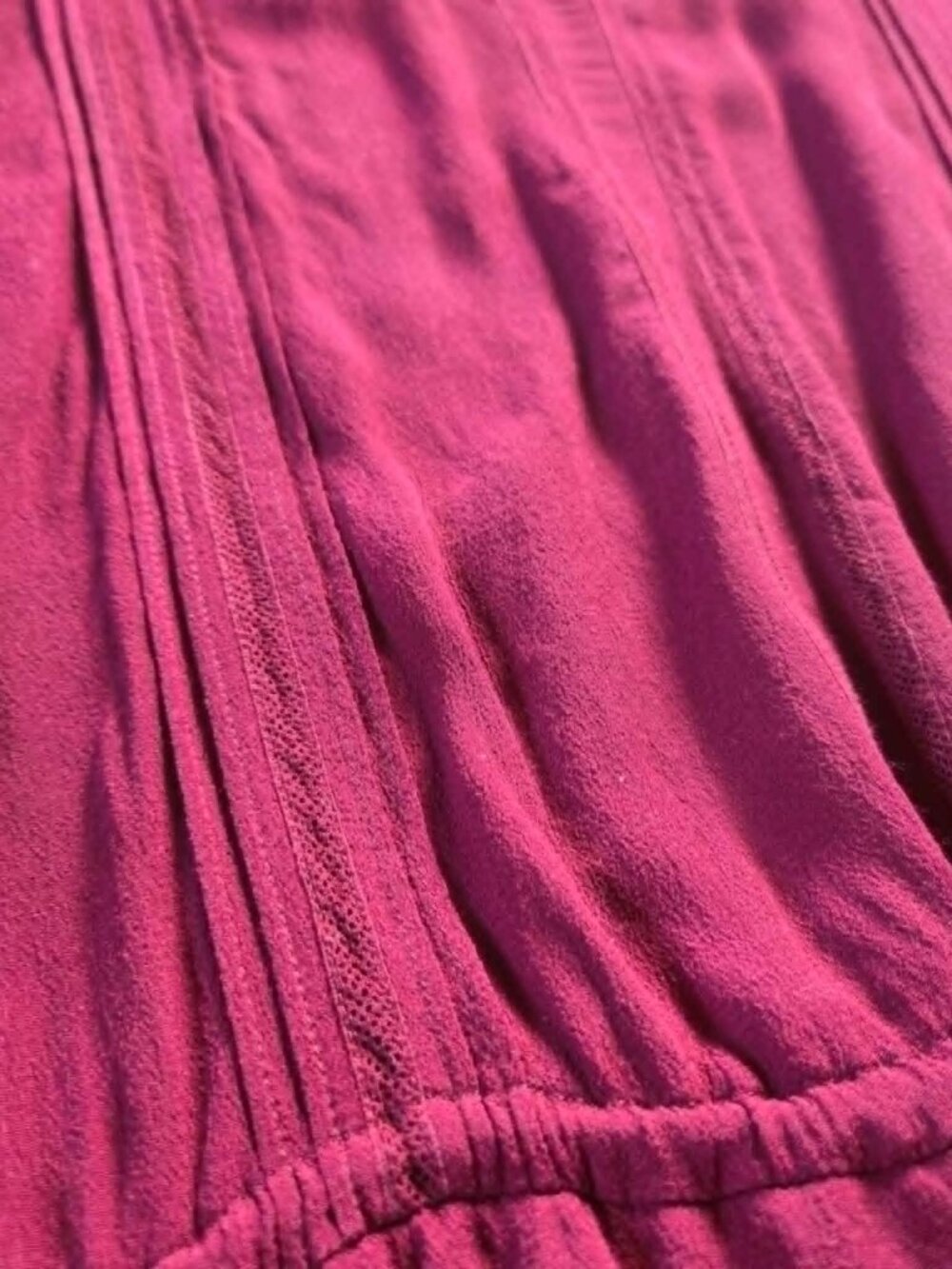 French Comptoir des Cotonniers Burgundy Boho Midi Dress XS 100% Viscose - Picture 15 of 16